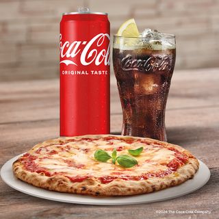 Pizza margerita+coca-cola lattina 330ml
