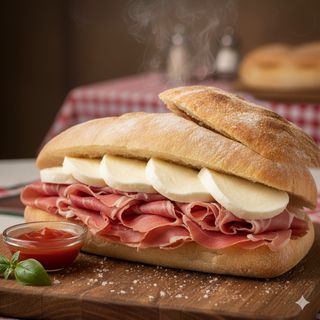 Prosciutto cotto e mozzarella
