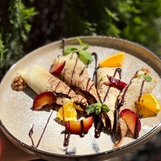 Млинці з бананом та нутелою