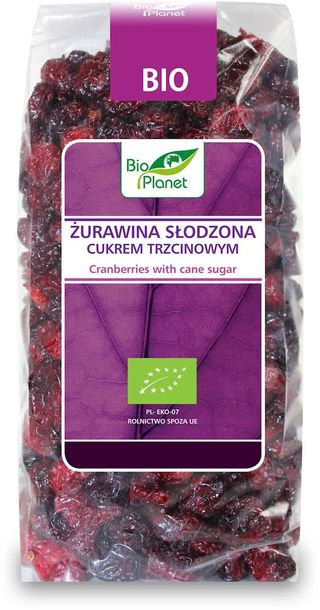 ŻURAWINA SŁODZONA CUKREM TRZCINOWYM BIO 400 g - BIO PLANET
