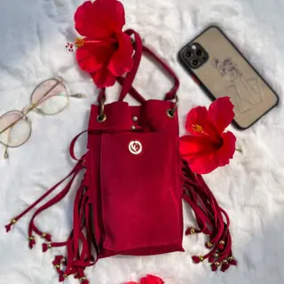 Bolso Para Móvil Color Vino