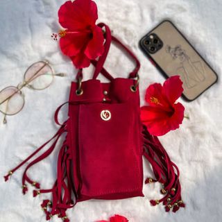 Bolso Para Móvil Color Vino