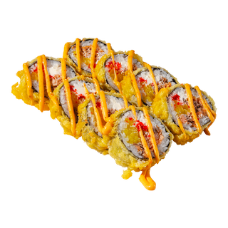 Tempura z pieczonym łososiem