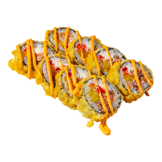 Tempura z pieczonym łososiem