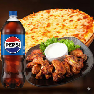 2 Medium Pizza + 2 sodas