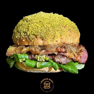 Hamburger di asina Al Capone con patatine e salsa a scelta