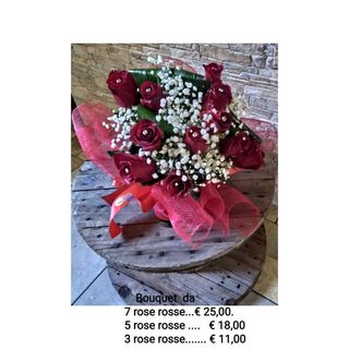 Bouquet da 7 rose rosse
