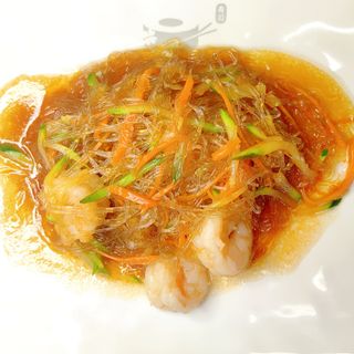 59. Spaghetti di soia con gamberi