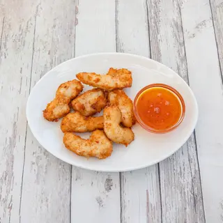 Pollo Rebozado Con Salsa De Dulce Picante