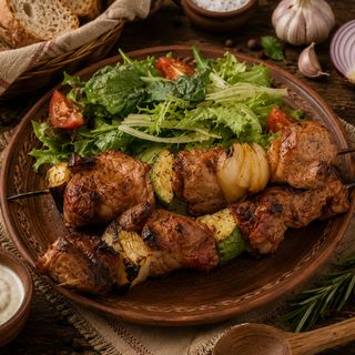 Frigărui de Porc con cebolla
