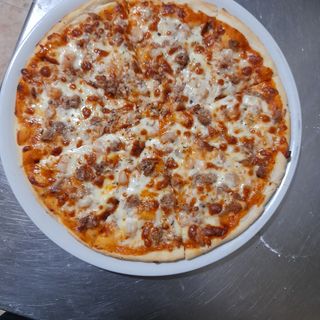 51. Pizza fruta del mar atún y Gamba