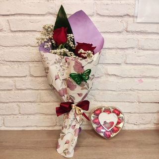 2 Rosas Con Bombones