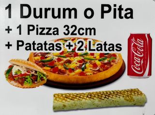 OFERTA 1 DURUM + 1 PIZZA 32CM