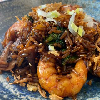 Arroz Thai con langostinos y verduras 