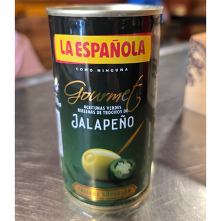 Oliva verde rellena de jalapeños