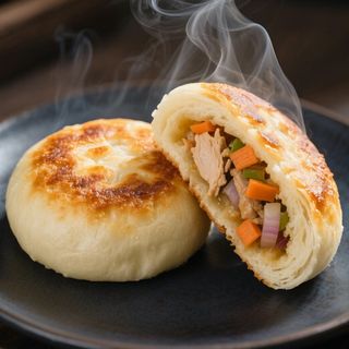 Nomada Bao XL Dorado - Pollo con Verduras Dulces