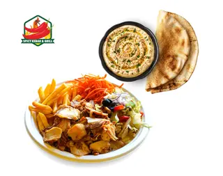 Talerz kebab Mega + Mutabal z Pitą