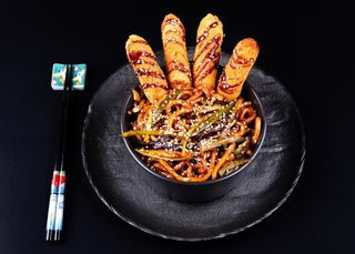 ნუდლსი ხრაშუნა ქათმით