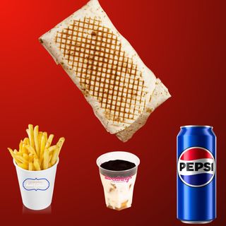 Tacos Mahrousa + Tiramisu + Frites + Boisson au choix