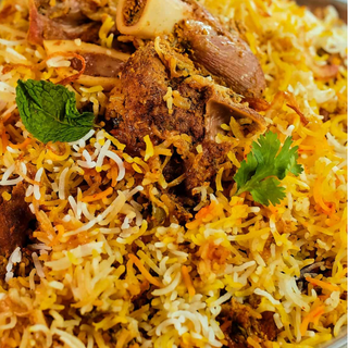 Lamb biryanis