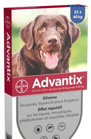 Advantix Drops for Fleas, ticks, mosquitoes, sandflies, stable flies, lice (25-40 kg)