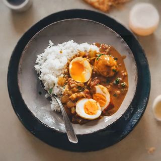 Egg Curry With Rice