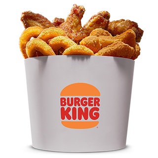 Cubo King Aros (6 Uds,) + King Nuggets (6 Uds.) + Alitas (4 Uds.)