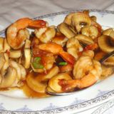 Gambas Con Champiñones