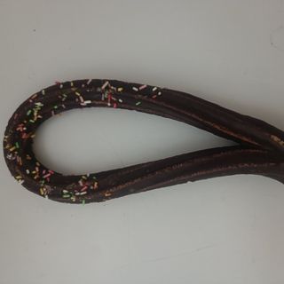 Churro con cobertura de chocolate