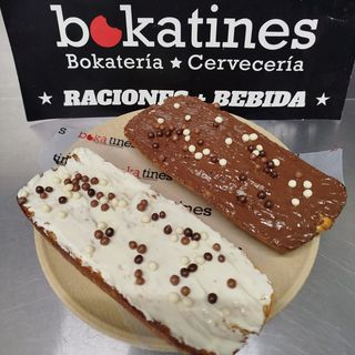 Tostadas de Nutella o Milkybar con bolitas de chocolate