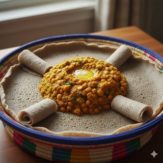 Tumtumo con injera