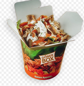 Doner box kebab