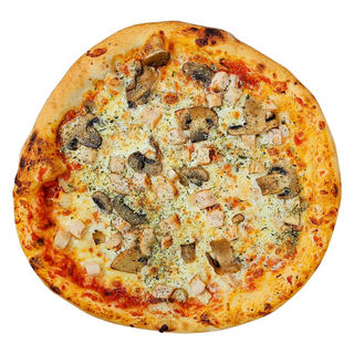 Pizza Pollo y Champiñones