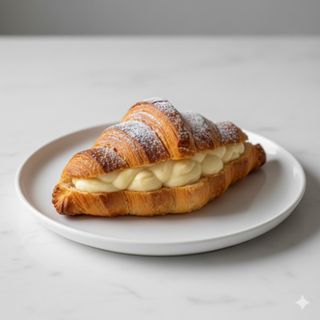 Croissant relleno de crema