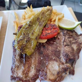 plato de solomillo de cerdo al roquefort