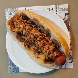 Hot dog con Champiñones