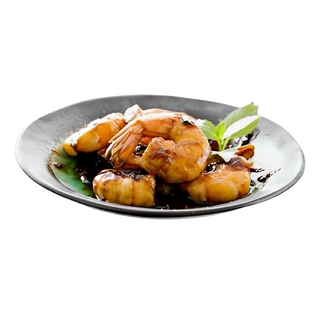 Langostinos salteados con teriyaki