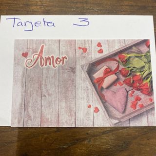 Tarjeta Amor. Modelo 3