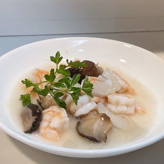 A43. GAMBERI CON FUNGHI E BAMBU