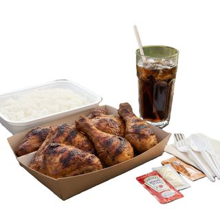 6-piece grilled chicken combo with rice & soda