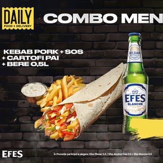 Combo Kebab de porc + Efes