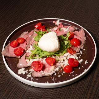 Carpaccio di roast-beef al pesto