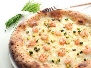 Mozzarella, zucchine e gamberetti