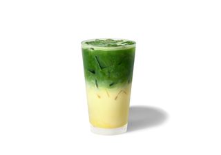 Iced Caramelised Banana Flavour Matcha Latte