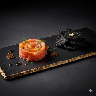 Carpaccio di salmone marinato