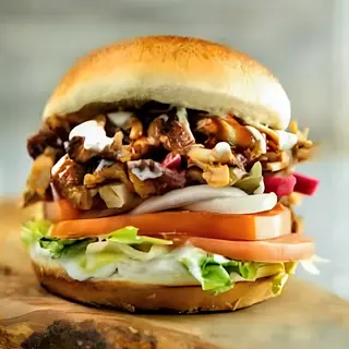 Chawarma Burger avec Frites