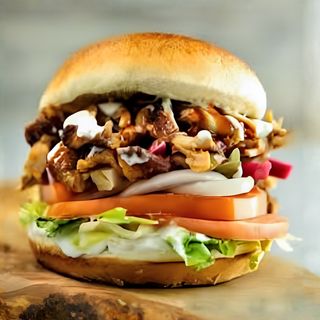 Chawarma Burger avec Frites
