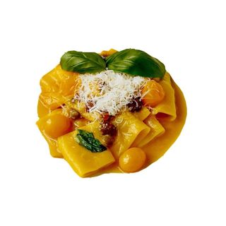 Paccheri alla puttanesca gialla