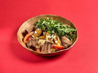 Теплий салат з подвійною телятиною (350g)