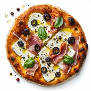 Pizza tuma e acciughe